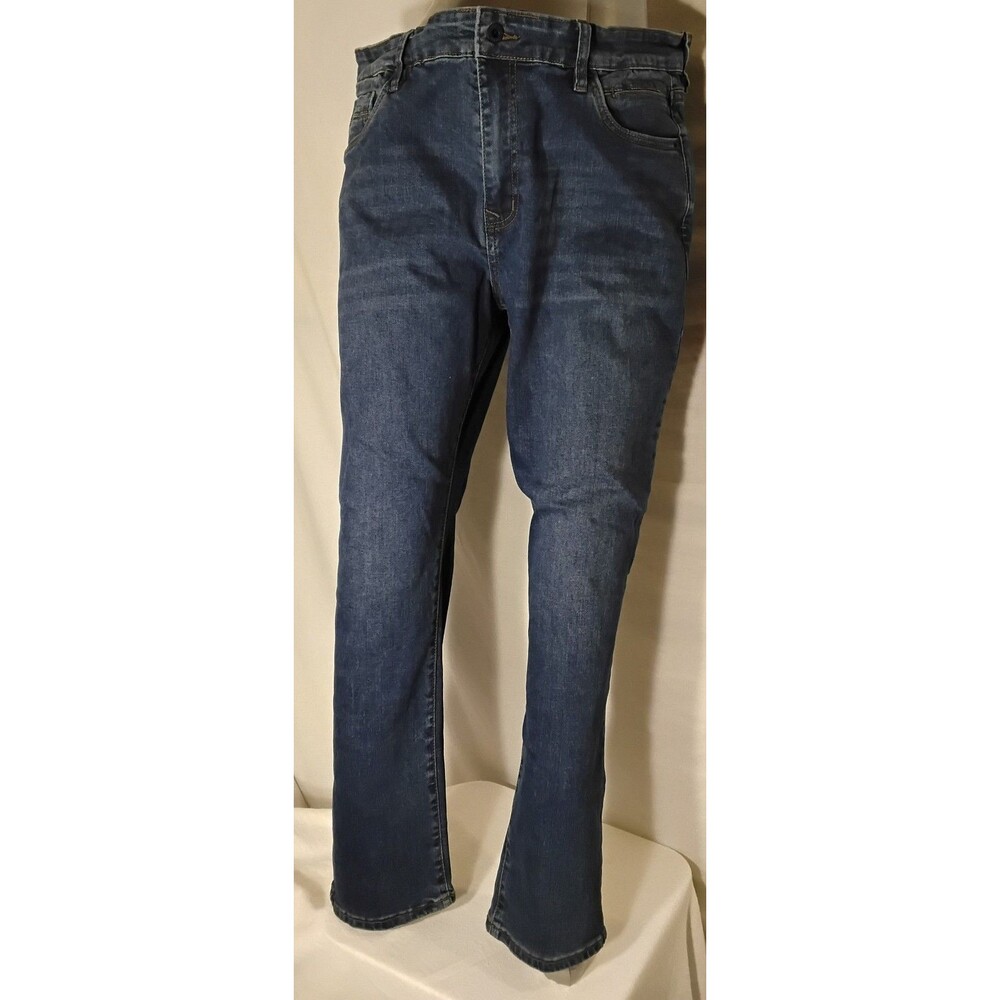 Kenneth Cole NY Straight Fit Men's Blue Denim Jeans 36 X 29 New